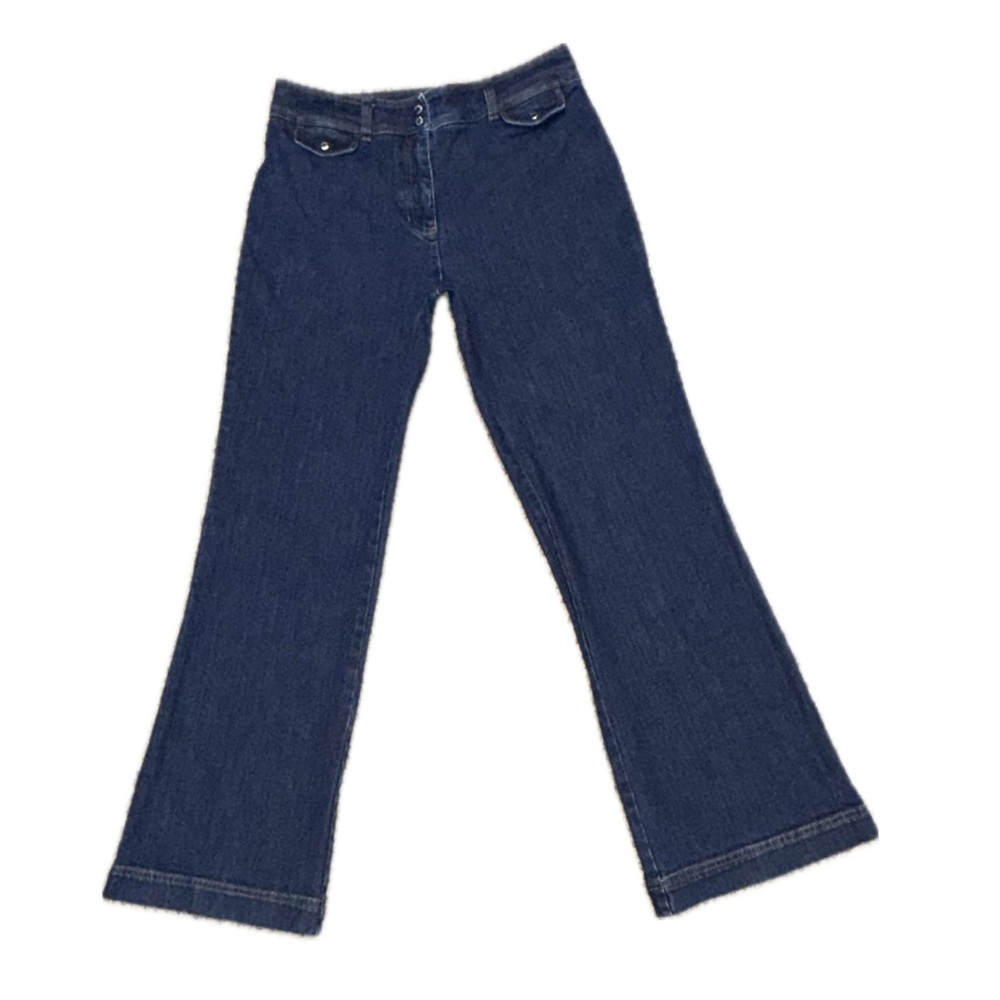 👖JONES NEW YORK Signature‎ Y2K Bootcut Dark Wash Stretch Jeans Women's Sz 8